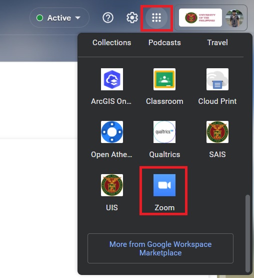 Screenshot - to Zoom app icon
